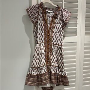 Veronica Beard Multicolor Flutter Sleeve Dress